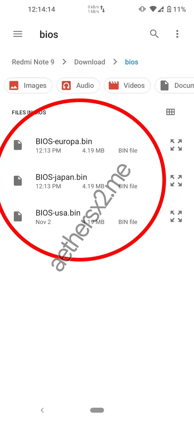 Step 5 AetherSX2 Installation - Select BIOS file