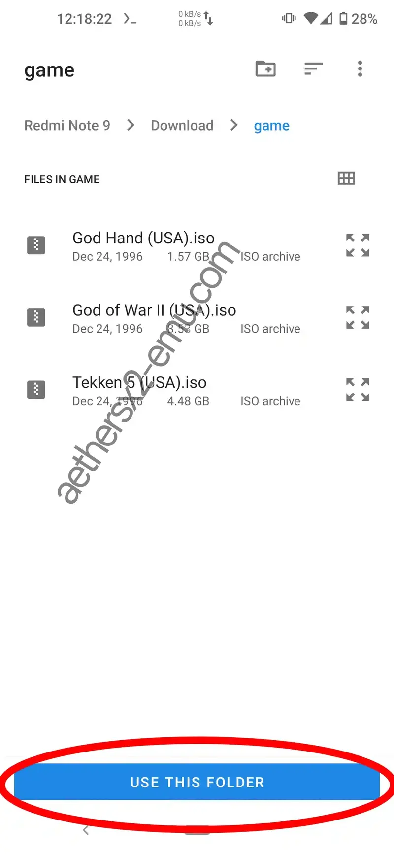 Step 8 Select the directory to add to AetherSX2