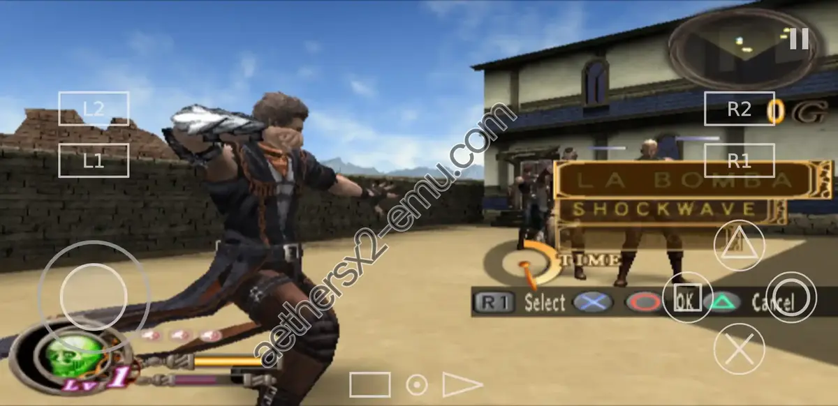 Step 12 example AetherSX2 playing game god hand and running smoothly